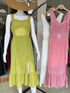 Side Slit Sleeveless Back Bow Decor Long Dresses